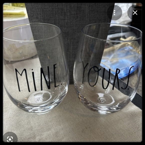 Rae Dunn Other - Rae Dunn Clear Glass Wine Set Tumbler